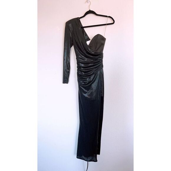 HOUSE OF CB Asymmetrical Vona Silky Draped Maxi Gown XS - Picture 6 of 11